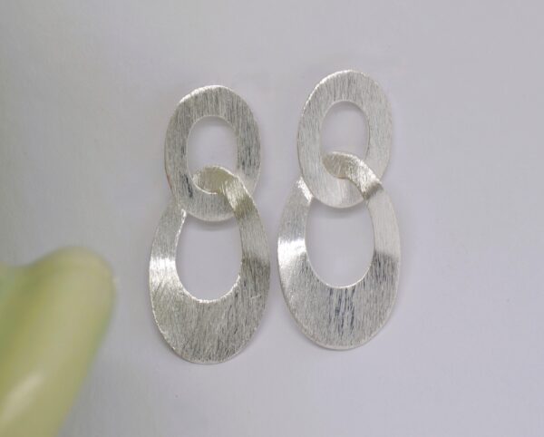 Textured Silver Earrings