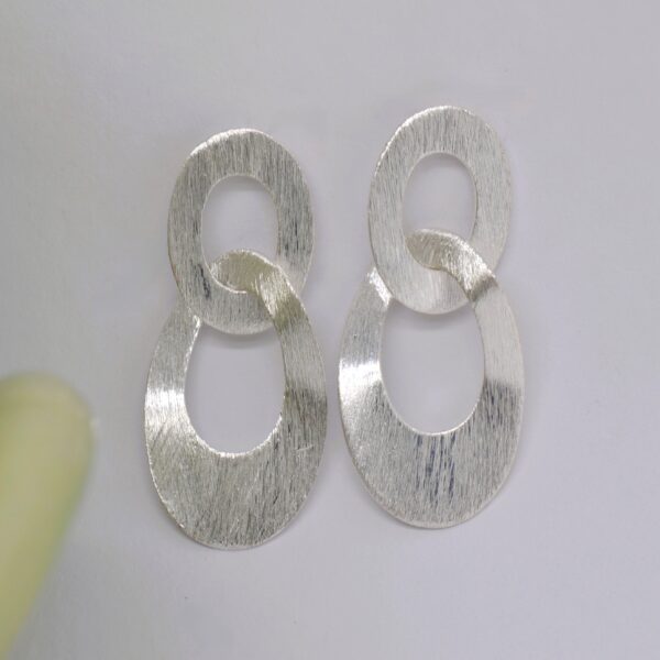 Textured Silver Earrings