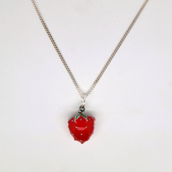 Strawberry Silver Necklace