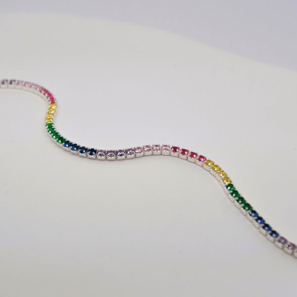 Rainbow Sterling Silver Bracelet