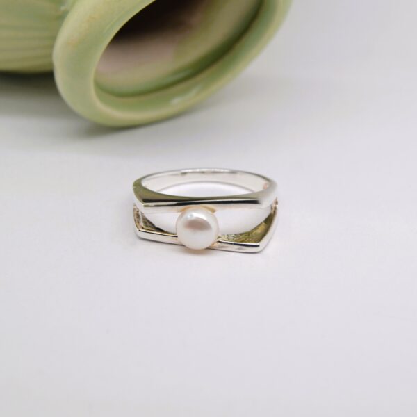 Tiny Pearl Statement Ring