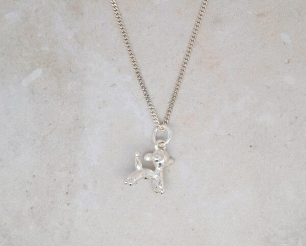 Balloon Dog Silver Necklace