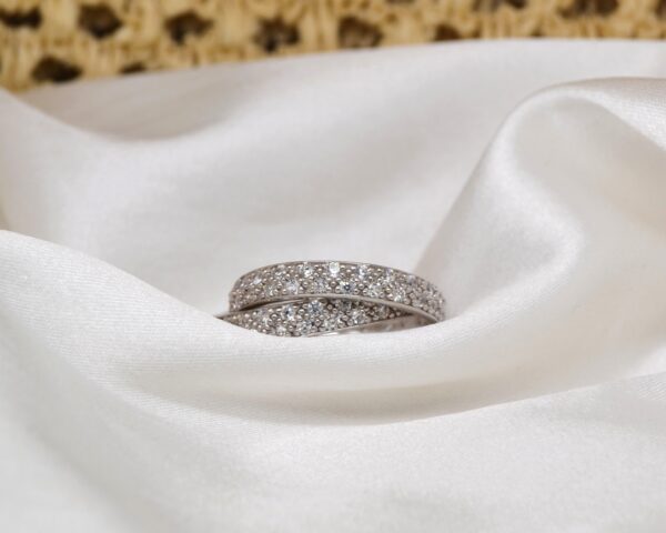 Double Silver Band Ring