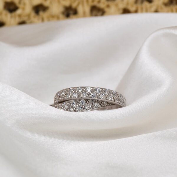 Double Silver Band Ring