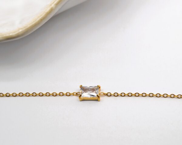 Gold Emerald Cut Bracelet