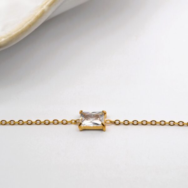 Gold Emerald Cut Bracelet