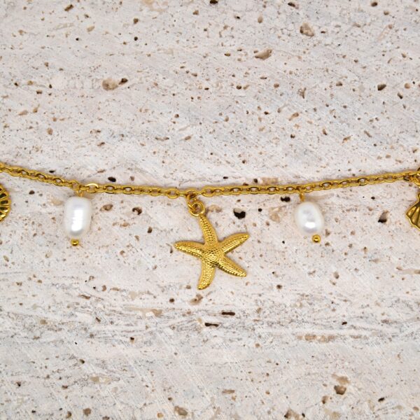 Gold Ocean Charm Bracelet