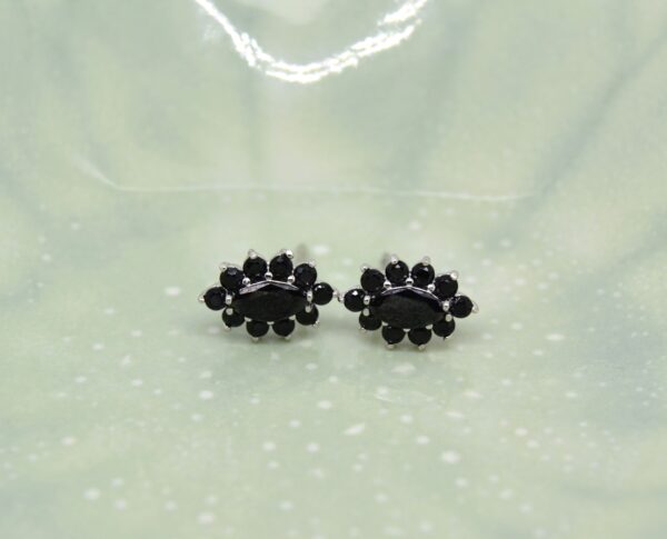 Black Marquise Studs