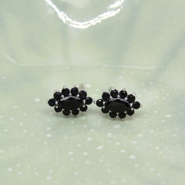 Black Marquise Studs