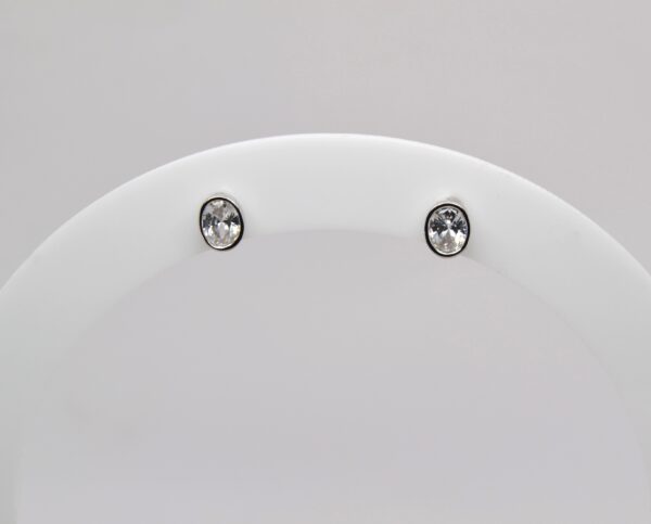 Bezel Oval Studs