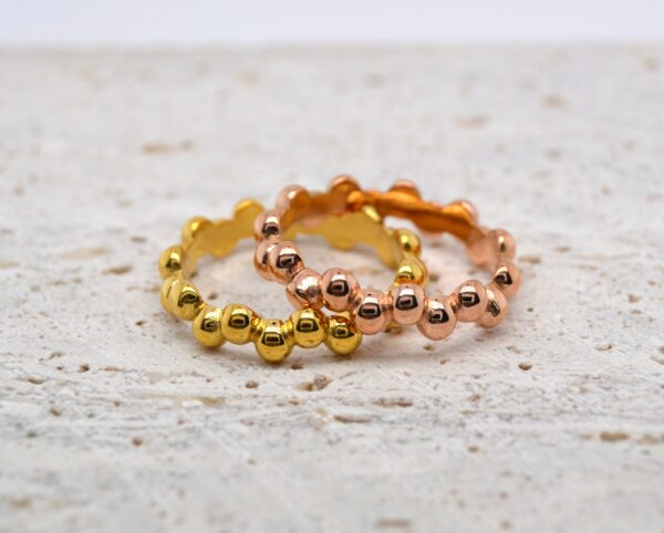 Gold Bubble Rings